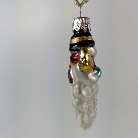 Mouthblown Christmas Ornaments 2.5" Set 4 Snowman Tree Santa Claus Holiday Decor - Picture 12 of 16